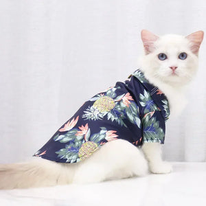 Hawaii Pineapple Shirt in use with a pet