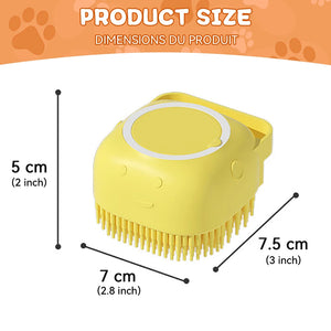 Spa-Paw Scrubber in use with a pet