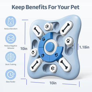Puzzle Bites Feeder in use with a pet