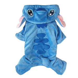 Stitch Paws cotton dog hoodie with classic print