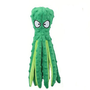 Squish-topus squeaky plush octopus toy for pets