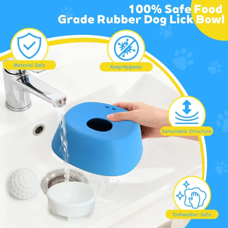 Zen Lick Feeder in use with a pet
