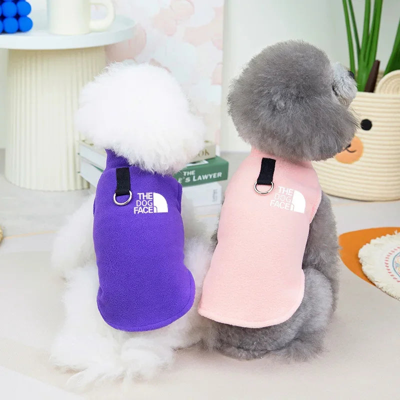The Dog Face Vest in use with a pet
